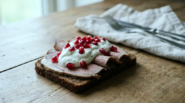 Lammesteg med mynte og granatæble