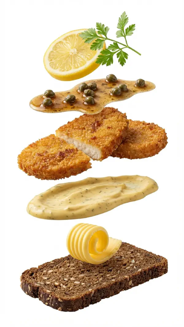 Opbygning af torskerogn med kaperssmør og citron-kørvel © kvalimad.dk