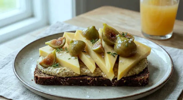 Vesterhavsost med grov sennep og syltet frugt