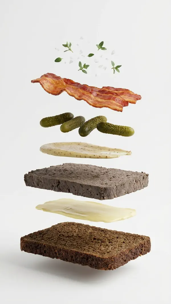 Opbygning af vildtpâté med sprødt bacon © kvalimad.dk