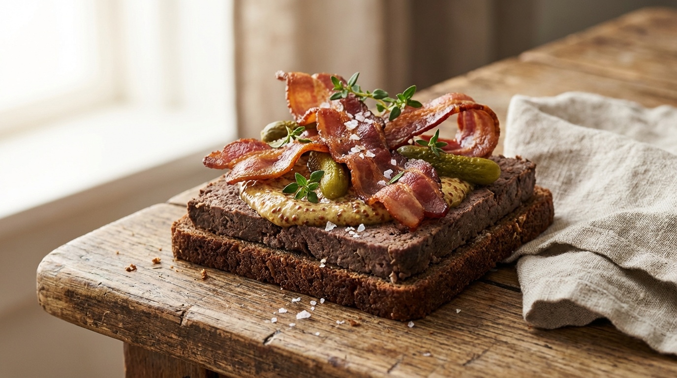 Vildtpâté med sprødt bacon