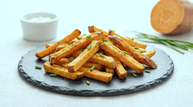 Søde kartoffelfritter i airfryer