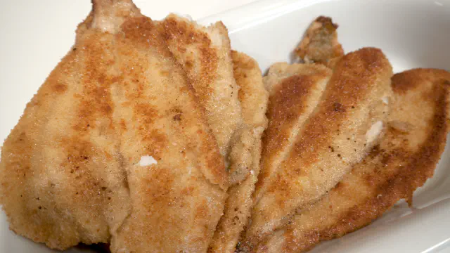 Stegte fiskefiletter - dobbelt panerede