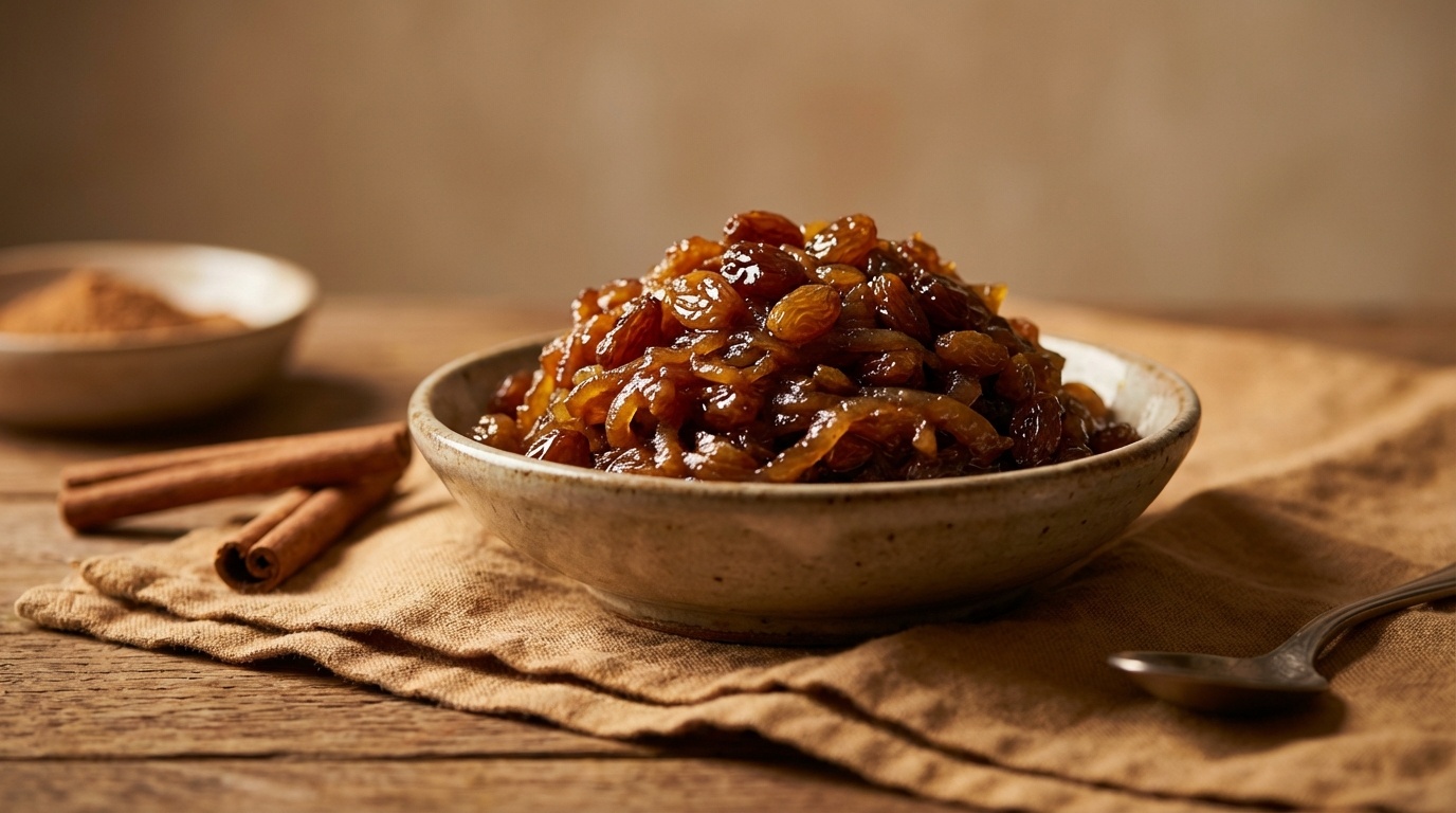 Tfaya (marokkansk karamelliseret løg- og rosintopping)