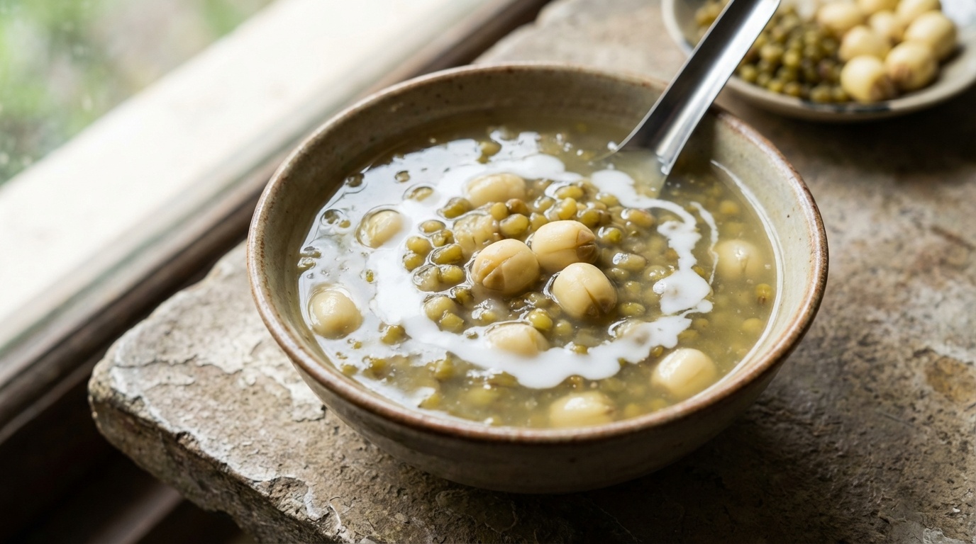 Vietnamesisk Grøn Bønne og Lotusfrøsuppe