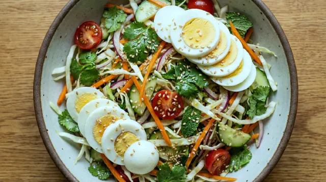 Vietnamesisk Kålsalat med Eddikedressing
