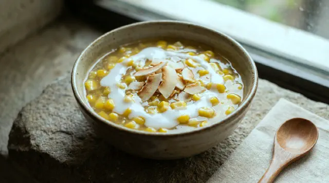 Vietnamesisk Majssuppe med Kokoscreme (Chè Bắp)