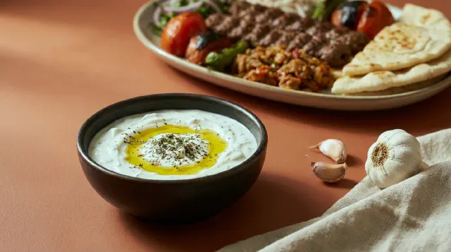 Yogurt Soslu (Tyrkisk Hvidløgsyoghurtsauce)