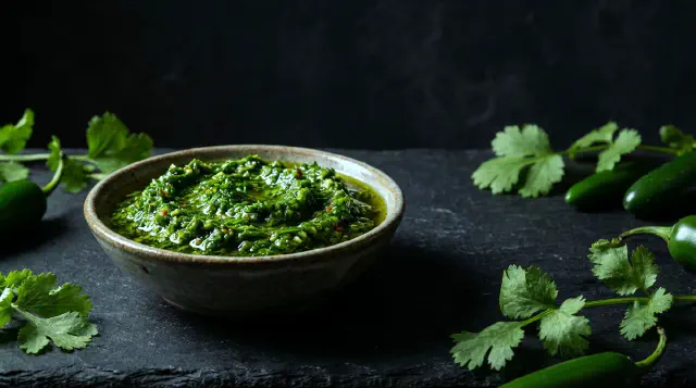 Zhug (yemenitisk grøn chilisauce)
